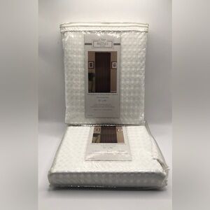 Set/2 White Britney Panel Curtains  55”x84” New Unopened, Original Packaging